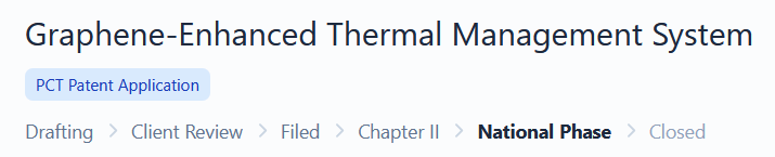 The step breadcrumb across the matter header with the current step highlighted
